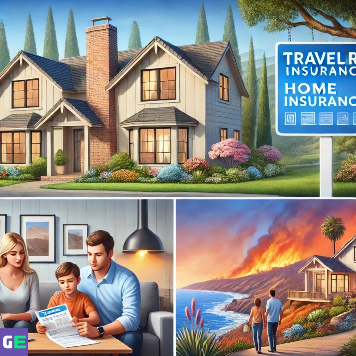 Please give 3 attractive and unique images size(1024,1024) related to this focus keyword " travelers home insurance california" for the United States audience, so that my blog post can be ranked on Google 