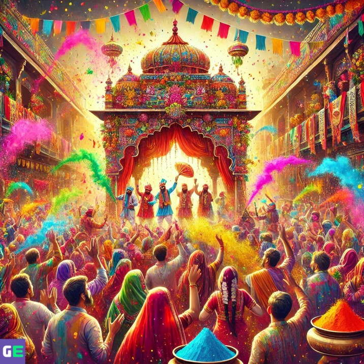 Indian festival filled with color